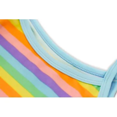 Miniatree Custom Cute one-piece halter for children and rainbow print for little girls beach swimsuit