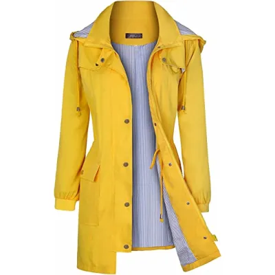 OEM/ODM yellow waist PU rain jacket Waterproof Jackets