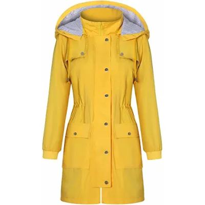 OEM/ODM/Personalizado/Atacado amarelo pode ser Jaqueta de chuva masculina PU Jaquetas impermeáveis ​​com forro