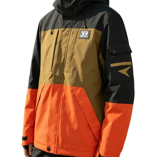 soft shell jacket men color block outdoor coat waterproof windproof ski ...
