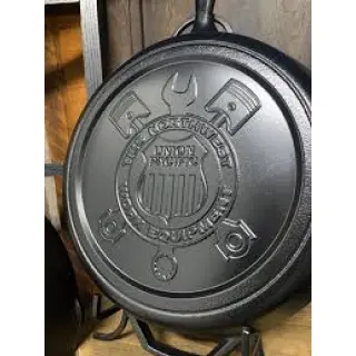 Once complete we re-season your cast iron and it's ready to cook with. Remember our custom cook ready cast iron will darken with additional seasoning and/or use
