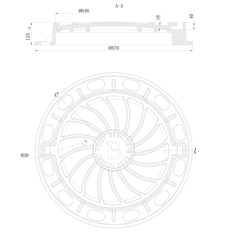 ГОСТ 3634-2019 Cast Iron Manhole covers