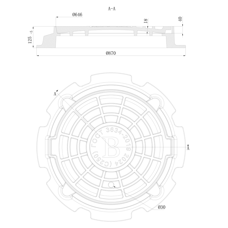 ГОСТ 3634-2019 Cast Iron Manhole covers