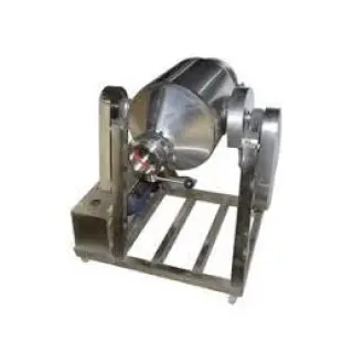 This machine is designed for thoroughly mixing powders or pastes. It is a horizontal through type mixer with single stirring arm.