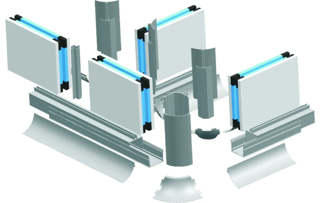 Explosion diagram of purified aluminum profile