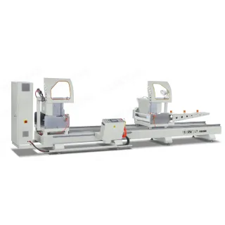 Double head cutting saw with 3-axis cnc