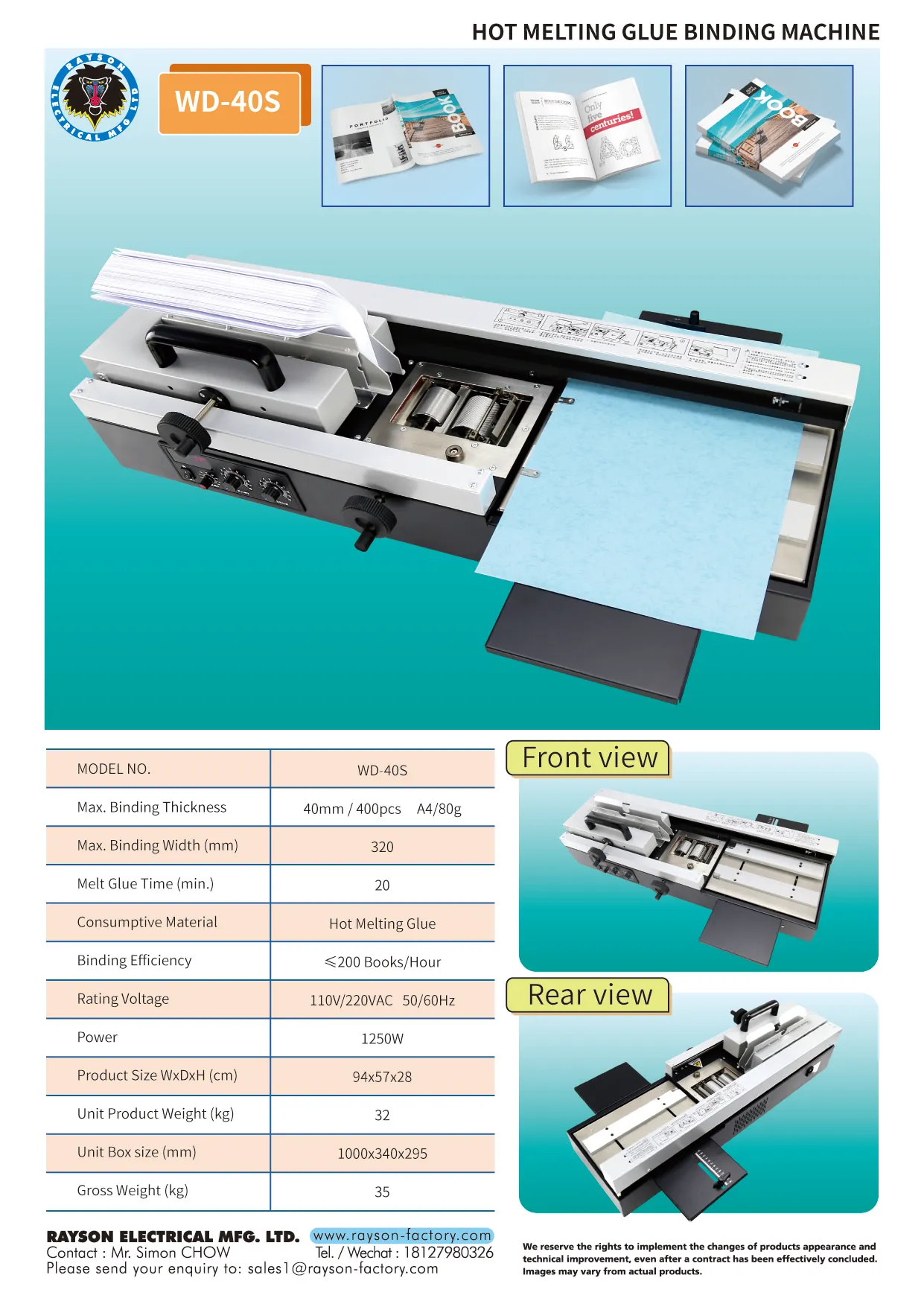 Hot Melting Glue Binding Machine WD40S