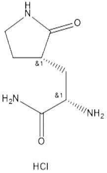 3-Pyrrolidinepropanamide, α-amino-2-oxo-, hydrochloride