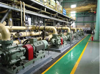 Multi-stage pumps are used in domestic steel plants