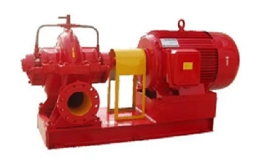 Horizontal fire fighting double suction pump is ready