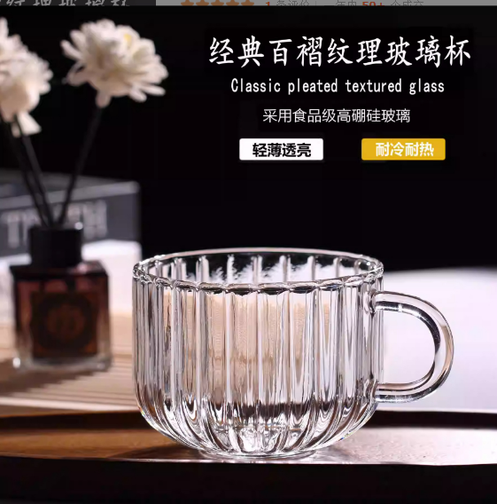 450Ml Cute Phnom Penh Pumpkin Breakfast Glass Mugs Coffee Cup Mugs Gold Rim Handgrip Borosilicate Tea Mug