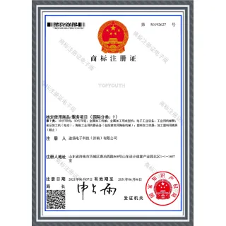 TOPYOUTH Certificates of Trademark