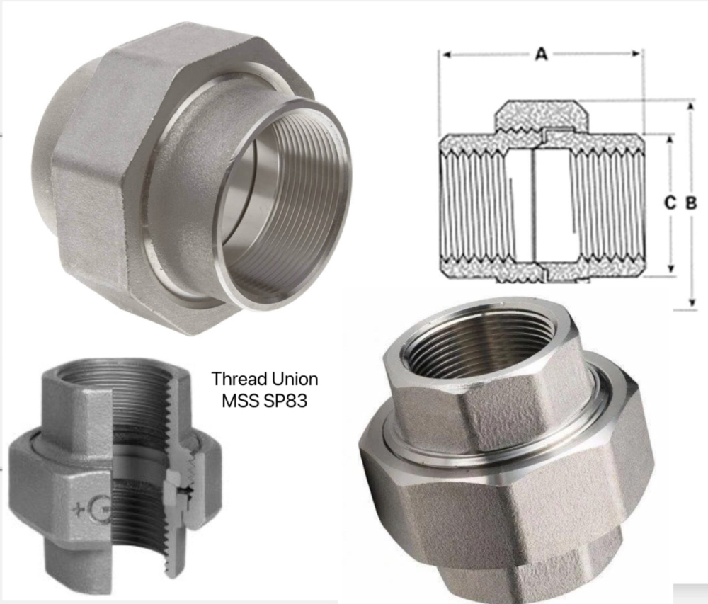 socket weld union thread union f316