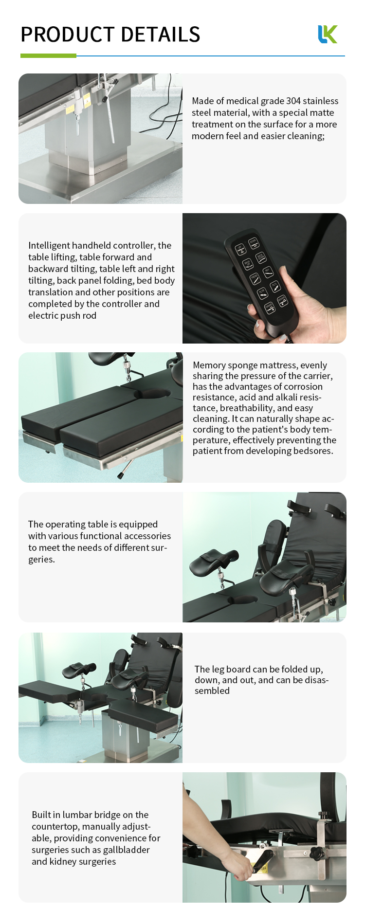 Operating Table Controls Electric Operating Table - Five Control Surgical