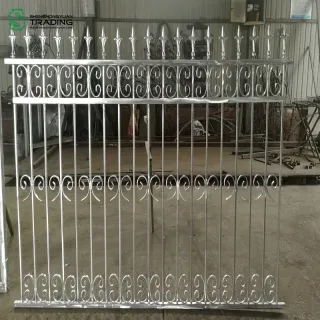 Metal Hot Dip Galvanizing Iron Steel Fence&Gate