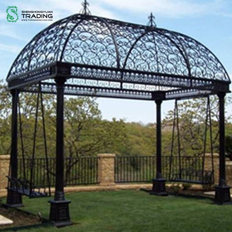 Outdoor Wrought Iron Pavilions, Pergolas & Gazebos