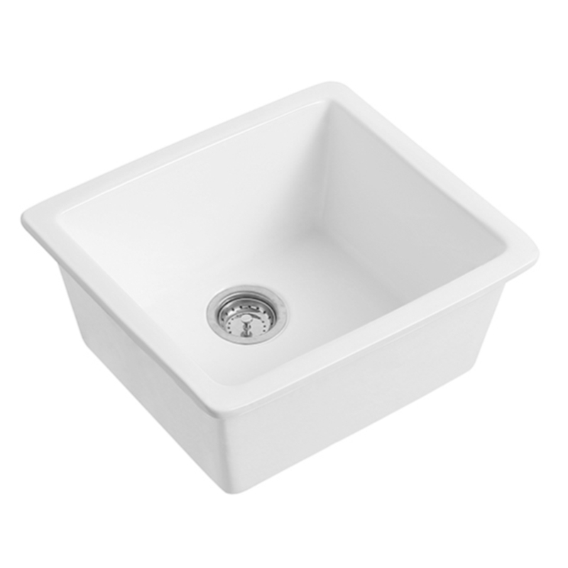 Single Bowl White Ceramic Kitchen Sink KS04-540