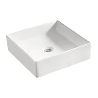 Cabinet Square White Ceramic Art Basin HY-472