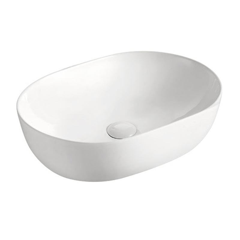 Bathroom Countertop Oval Ceramic Basin HY8015
