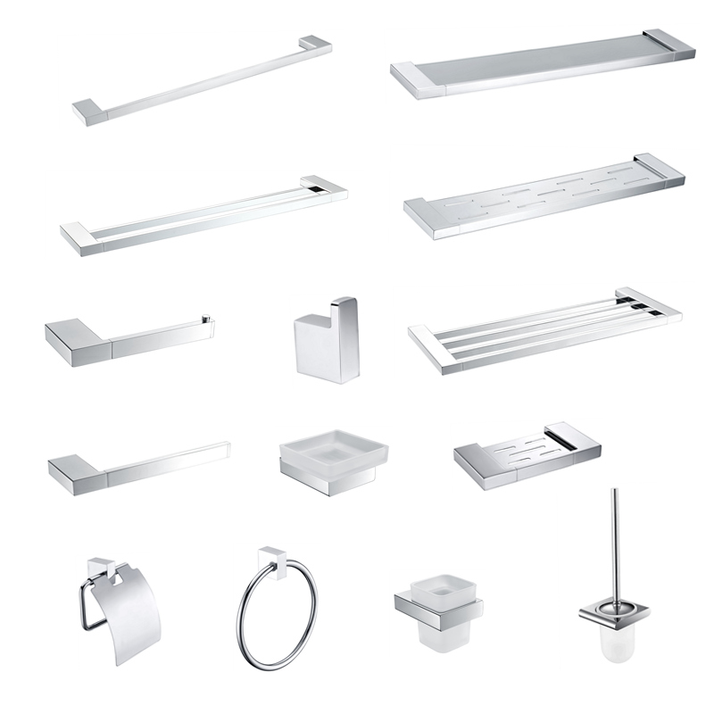 Bathroom Brass Square Bathroom Accessories HDP60