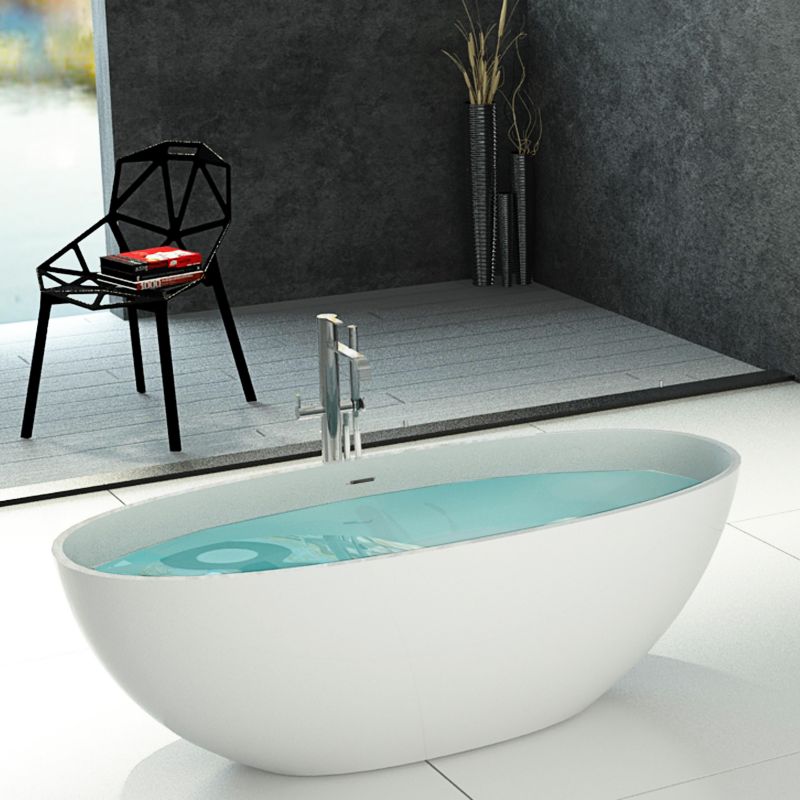 Sanitary Ware Stone Resin White Bathtub BS8628B