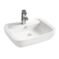 Bathroom White Square Ceramic Art Basin HY-5039