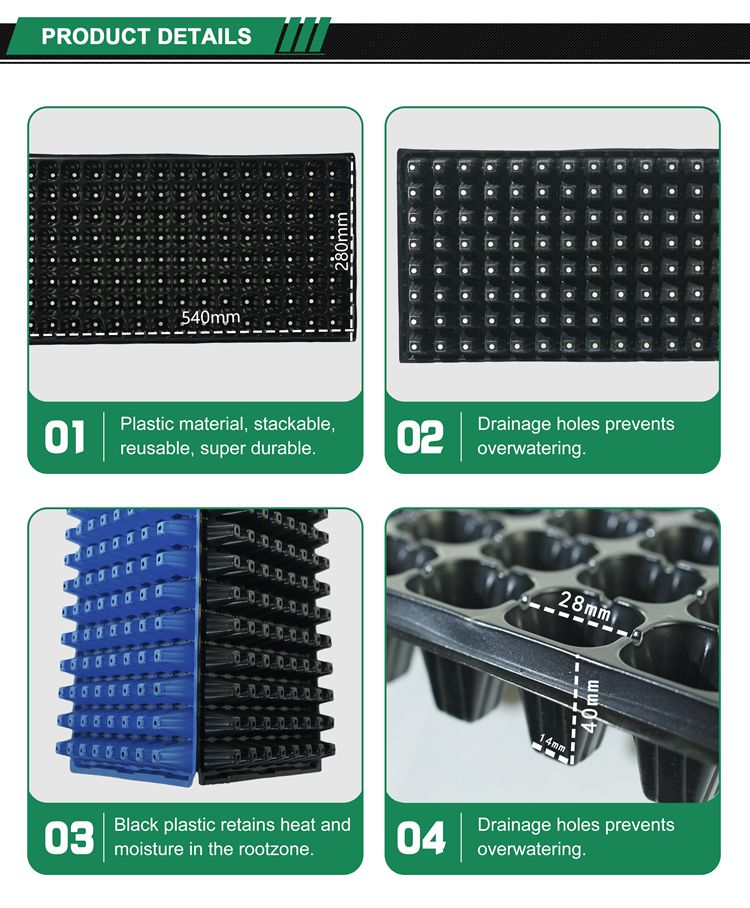 128 Cell Plastic Plug Trays