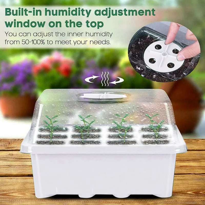 Sturdy plastic reusable seed starting trays