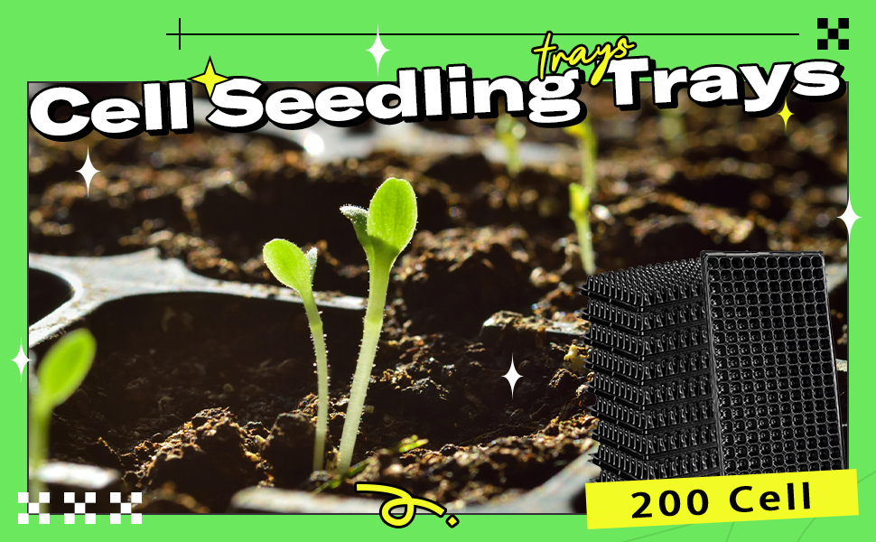 200 Cells Extra Large Plastic Plant Seedling Trays
