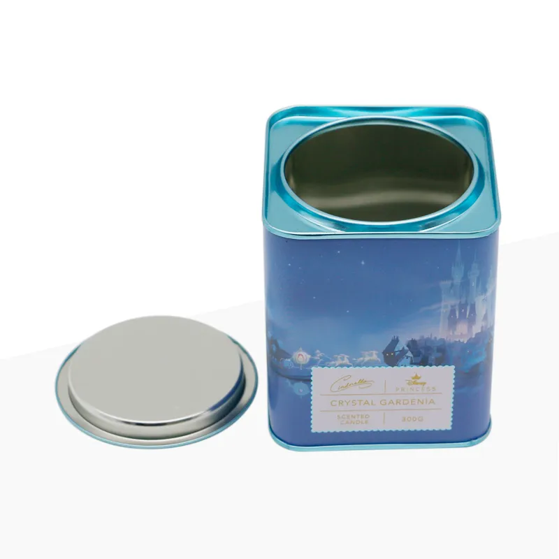 Decorative Tea Tins, Red Tea Tin, Square Green Tin Box