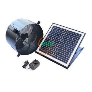 35 Вт BLDC Мотор Солнечная энергия Автоматический двойной настенный вентилятор на чердаке Вентилятор вентиляции 12-дюймовый вытяжной вентилятор 1200 куб.