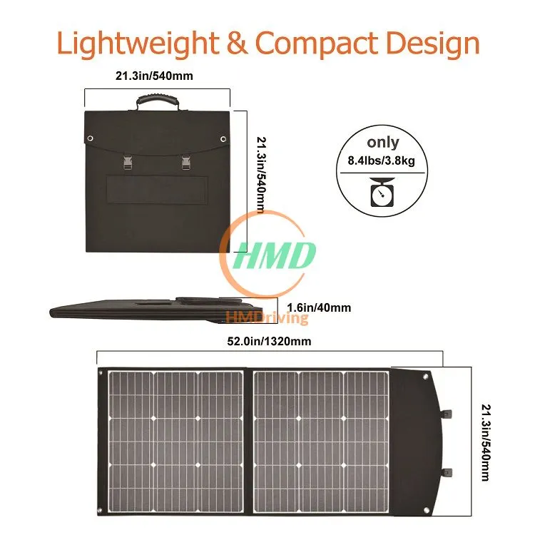 100W Folding Solar Panel Charger Portable Solar Power Station Charger Lightweight Flexible Foldable Monocrystalline Solar Panel Kit