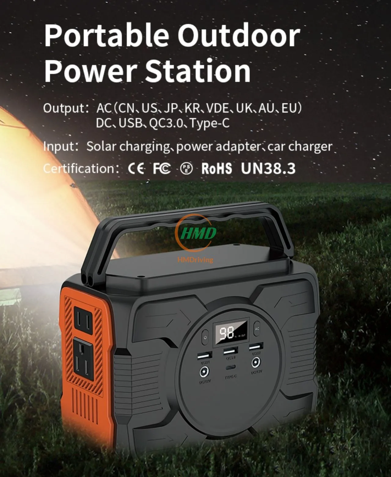 200W 110-230V Portable Power Station PD100W Input&Output