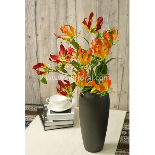 Artificial Flower, Home Deco, 84cm Gloriosa Spray x3