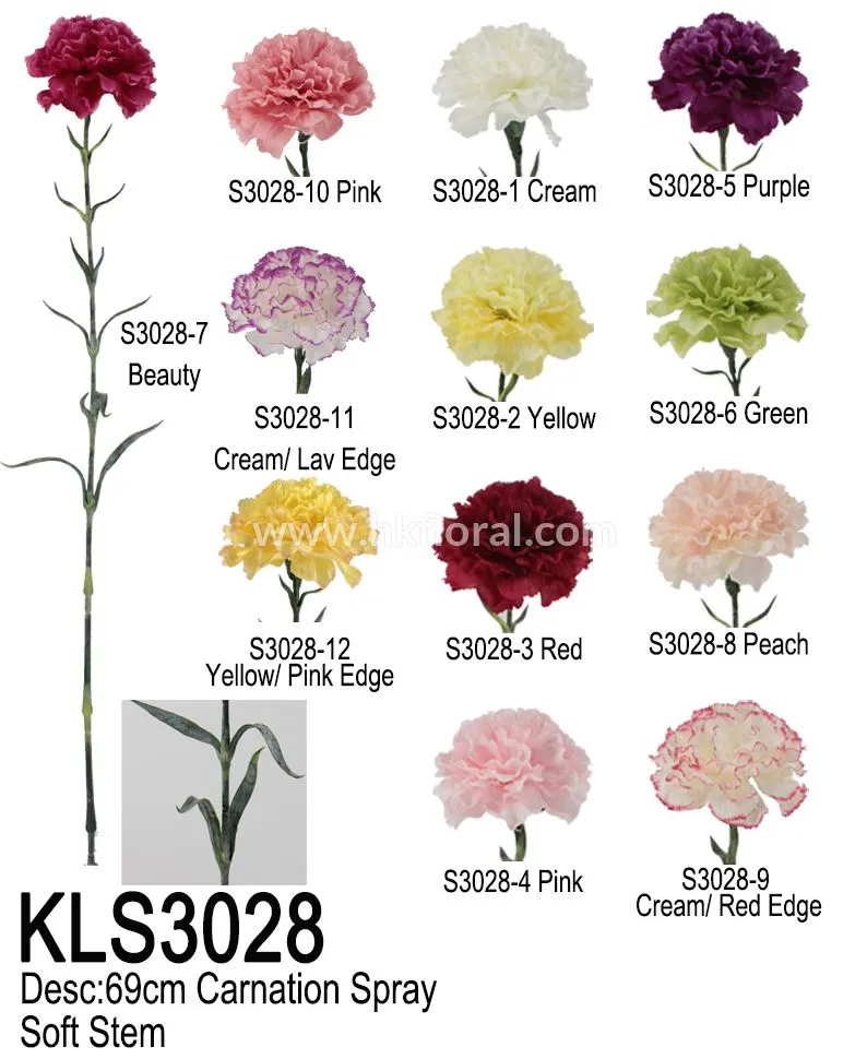 Artificial Carnation Spray Detailed Images