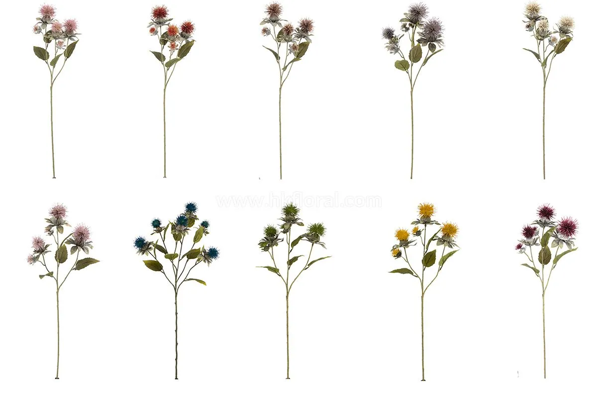 Artificial Flower, Home Deco, 57cm Safflower Spray x 3/4Lvs/Dry Color