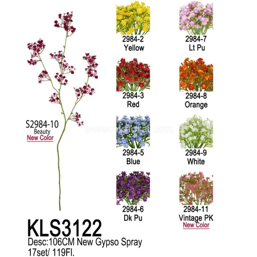 Artificial Flower Home Decor Large Gypso Spray