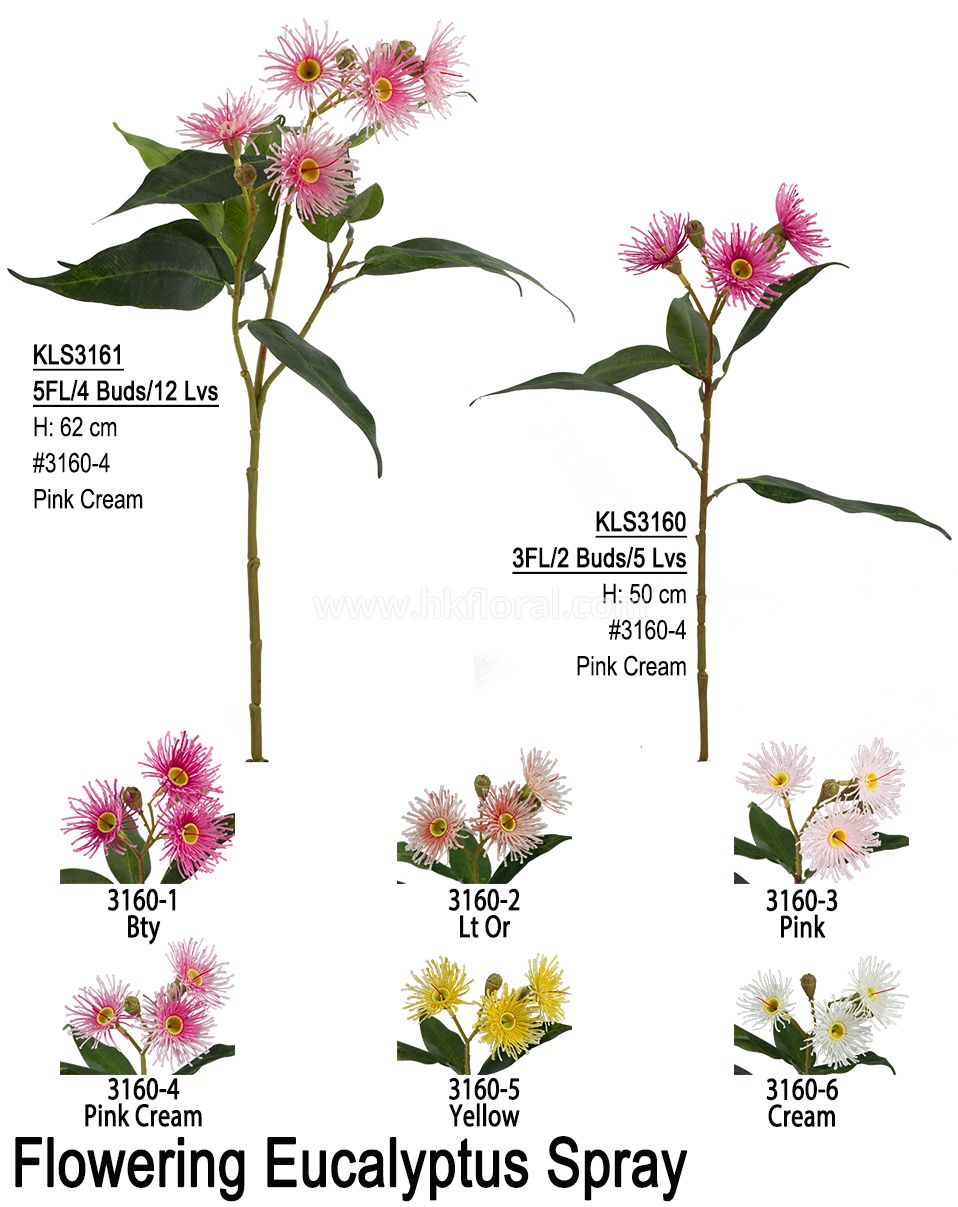 Artificial Flower ,Flowering Eucalyptus Spray