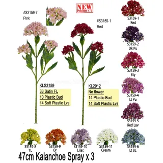 Artificial Flower, Kalanchoe Bud Spray(2 Sizes)