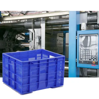 Máquina de moldeo por inyección de cajas de plástico resistente para frutas/ventas/verduras