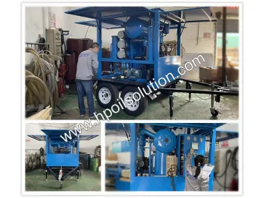 Mobile trailer mounted transformer oil purification plant