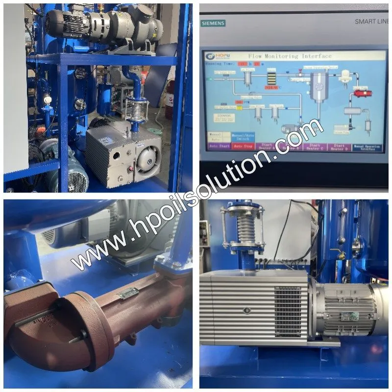 PLC Touch Screen Vacuum Transformer Oil Filtration Machine, Oil Purifier