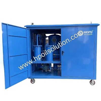 Transformer Oil Purifier Installed With Weather Proof Metal Doors