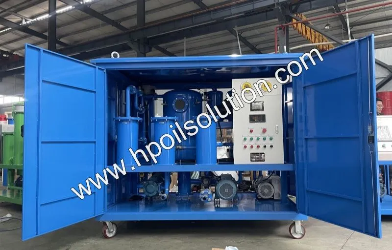 Mineral Transformer Oil Filtration Machine Installed with Online moisture tester and Flow Meter