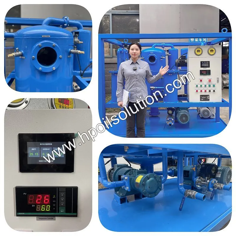 Mineral Transformer Oil Filtration Machine Installed with Online moisture tester and Flow Meter