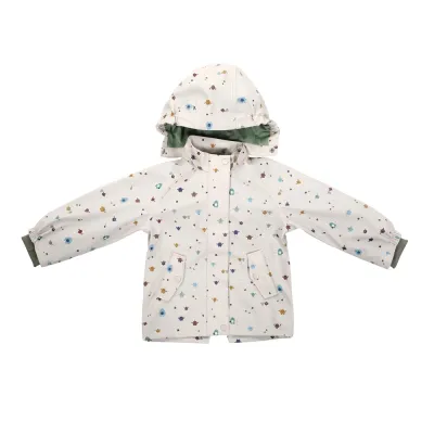 Girl's AOP Rain Jacket with Jersey Lining