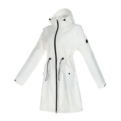 Women's White PU Rain Jacket