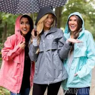 Stay dry in style with custom rain jackets and ponchos. We offer a variety of style options for men, women, kids, and even pets!