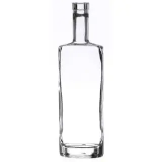 750 ml Glass St. Louis Oval Liquor Bottle 21.5 mm Bar Top Neck Finish, Clear