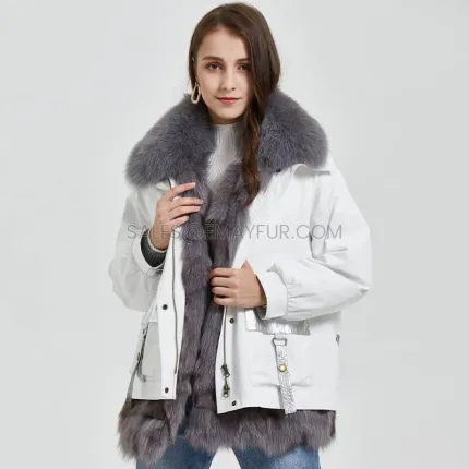 Fox ODM Custom fur parka jacket